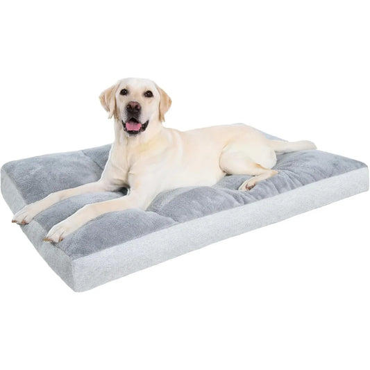 DAFIFY Washable Dog Bed Plush Kennel Pad Non Slip Bottom