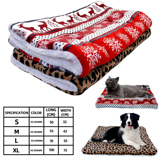 Elk Flannel Pet Sleeping Mat Warm Thickened Bed for Pets