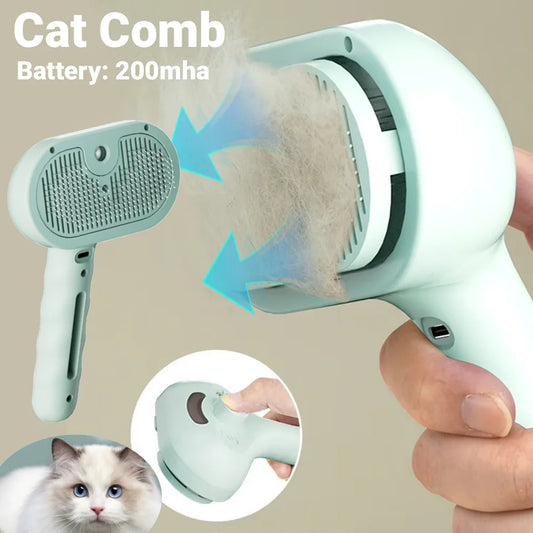 Shunmaii 3 in 1 Cat Steam Brush Grooming Comb